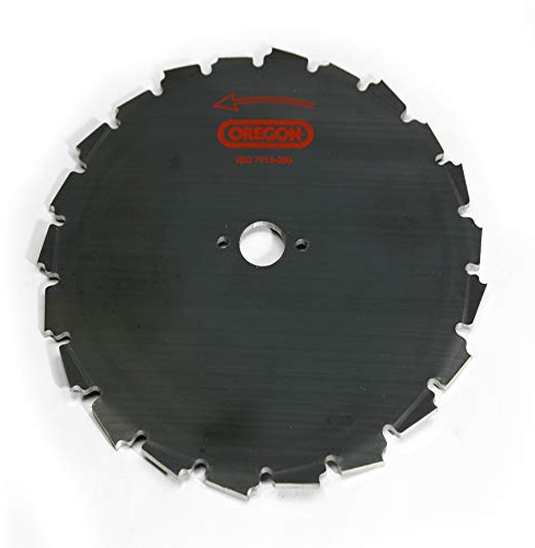Oregon Sägeblatt 200 mm, mit 20 mm Zentralbohrungdurchmesser, zum Schneiden von dichtem Gestrüpp wie Stämmen und Büschen, EIA-Typ für Motorsensen und größere Freischneider ab 30 ccm