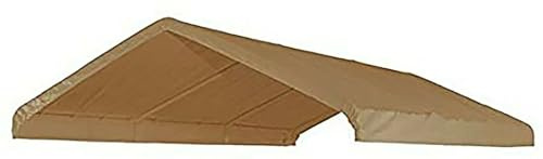 Shade Cloud Canopy Replacement Cover 10'X20' Beige Tarp Top Roof Canopy Replacement Cove (Beige 1-1/2-2 Leg Poles)