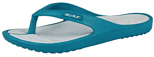 New Ladies Eva Toe Post Flip Flop Womens Pool Beach Slipper Water Proof Shoes (UK 5, Turquoise)
