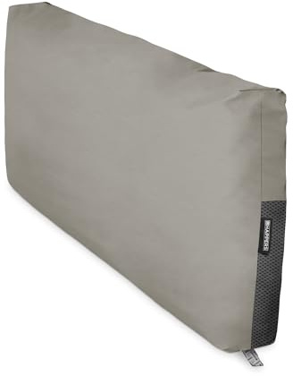 HAPPERS Cojín Impermeable y Desenfundable para Palets en Polipiel Exterior Gris Claro 120x45x25