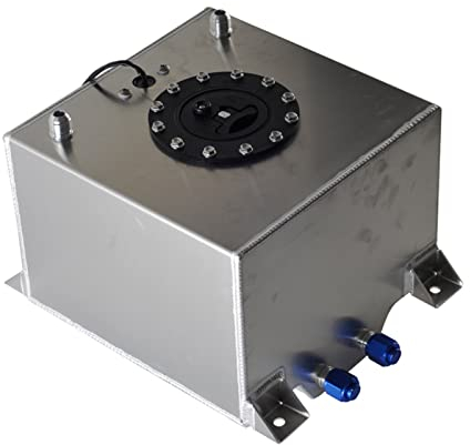 GUANGHEYUAN-J Ölfang Can Universal 20l Aluminium ÖLKANNE Kraftstoffspannbehälter Ölfang kann mit der Sensor- Brennstoffzelle 20L mit Kappe/Schaum innen tanken Automotive Ersatzkraftstoffsysteme