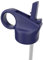 SHO Wiederverwendbare Trinkhalm-Deckelflasche, 260 ml, 375 ml und 500 ml, BPA-frei (Mitternachtsblau, 500 ml)