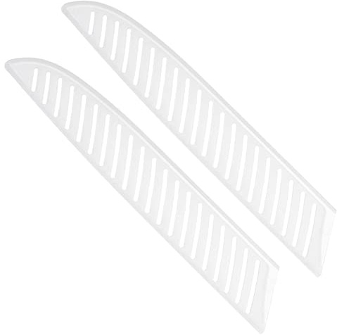 PATIKIL PP Sicurezza Coltello Copertura Manicotti per 8 Pane Coltello, 2pz Coltelli Bordo Protezione Lama Protezione Universale Coltello Fodero per Cucina, Bianco