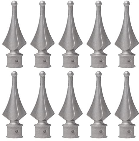 10 pz. Terminali per Recinzione Tridente, Topper per Recinzione Ornamentale Testa di Lancia per Recinzione Terminali per Recinzione Pratica per Cortile