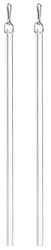 QUARKZMAN 2 Unidades de Varilla de Tirar para Cortinas Transparente de 43cm, Pieza de Repuesto de Varilla de Persiana de Acrílico con Gancho, Accesorio para Abrir Ventanas