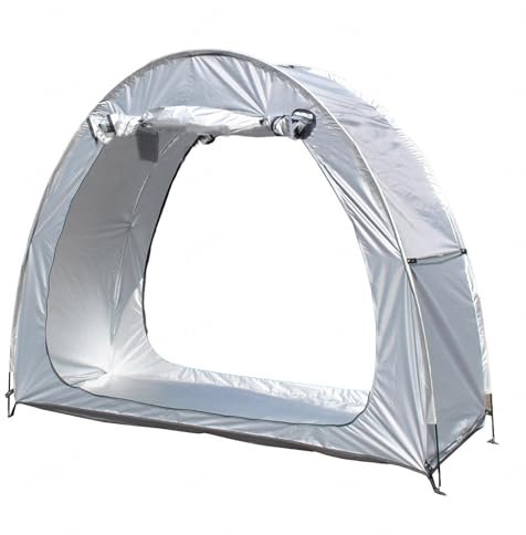YSMSMZJK 2 PCS Fahrradzelt Kann Gespleißt Werden Motorrad Garage Winterfest für 2/3/4/5 Fahrräder Fahrrad Garage Outdoor Garten Gerätehaus,Silver