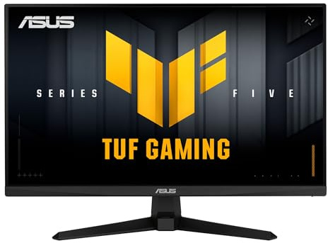 ASUS TUF Gaming Series 5 24” 1080P Gaming Monitor (VG249QM5A) - Full HD, Fast-IPS, 240Hz, 0.3ms, G-SYNC Compatible, FreeSync Premium, Extreme Low Motion Blur Sync, 99% sRGB, Gaming AI, 3 yr Warranty