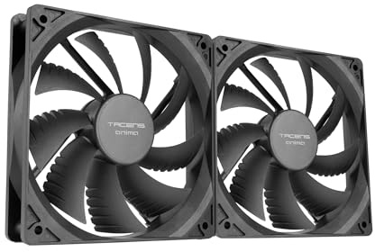 Tacens Anima AF12X2, Kit 2x 120mm Lüfter, Ultraleiser Betrieb, FLUXUS-Lager, Optimierter Luftstrom, Verstärkte Vibrationsdämpfende Struktur, Effizient