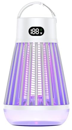 Myggskydd, UV-elektrisk insektsdödare, uppladdningsbar myggskydd, 360 graders attraktion, 2 000 V, campingljus, Mosquito Repellent Light, för camping, inomhus och utomhus