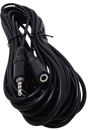 YCS Basics 25 Foot 3.5mm Male to Female 4 Conductor TRRS Extension Cable