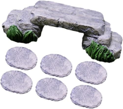 Miniature Garden Bridge Model with, Hand-Painted Details, Anti-Fade Coating, Lightweight Durable Build, Weather-Resistant Resin, Garden Decoration, Landscape Miniature, Office Desk Display