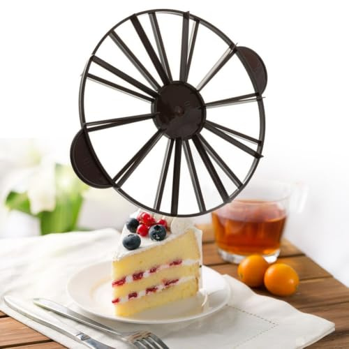 Tårtavdelare 10/12 delar lika portionsmarkör ergonomiskt ABS-skärverktyg för bakverk för fest 26,8 cm