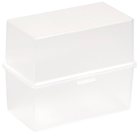Exacompta - Ref. 51631D - 1 Portable box with 200 crystal A7 index cards