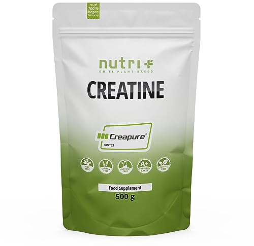 Creapure Creatine 500 g - Creatine Monoidrato - 99,99% pura - alto dosaggio - ultrafine neutra - Nutri + Creatina Creapure polvere vegan - Qualità Premium dalla Germania