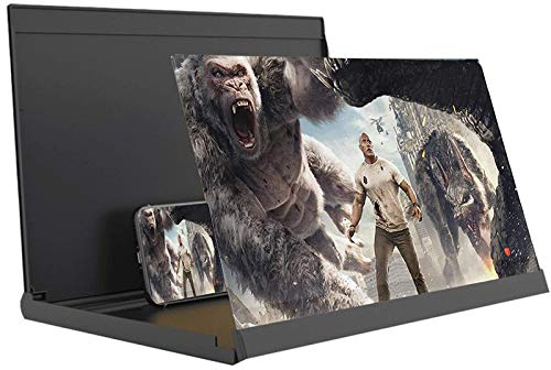 XBSLJ Bildschirm Vergrößerungsglas 3D HD-Handy-Lupenprojektor für Filme, Videos und Spiele, Telefonverstärker unterstützt alle Smartphones Zubehör für Frauen oder Männer