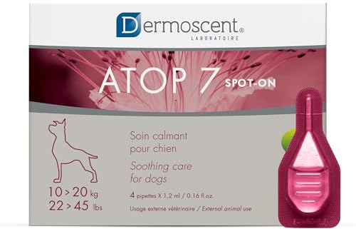 DERMOSCENT ATOP7 Spot ON Dogs Cats 10-20KG (NDR), 3600 W, 1 Liter, 44 Decibels, Plastic, Not Applicable