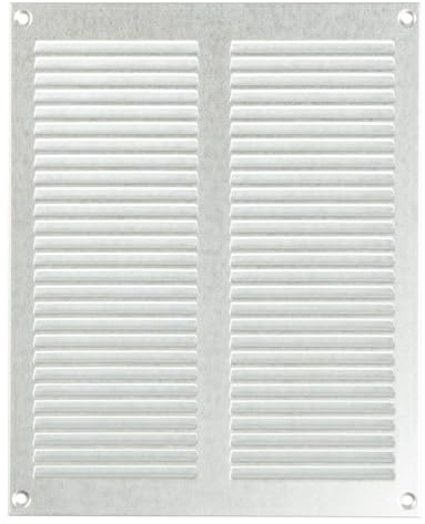 Acero Galvanizado 400x400 mm Rejilla de Ventilacion con Mosquitera, Metalica