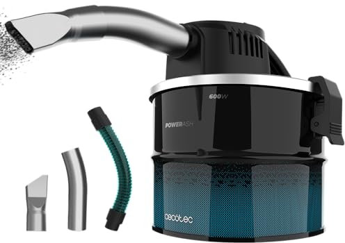 Cecotec Aspirateur de Cendres Conga Ash 1000 Home 4L. Puissance 600W, Ultra léger, Puissance d'aspiration 13 kPa, Tube avec revêtement métallique, poignée de Transport, Cordon de 3,5m