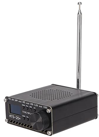 Récepteur Radio ATS 20 Plus, Si4732 Petit Récepteur Radio Portable Pleine Bande FM AM MW SW et SSB LSB USB, Haut-Parleur 1,5 W, Antenne et Boîtier en Alliage D'aluminium