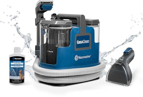 Vacmaster SCB0501 Aspirateur Nettoyeur de Tapis pour canapé, Tapis, Rembourrage, Voiture | Aspirateur Eau-Sec Forte Aspiration Lavage Eau décontamination | 500W, Bleu
