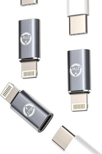 27w Adattatore USB C Femmina A Lightning Maschio(3 Pack) Rapida Ricarica Per IPhone Cavo Type-C Jack Caricatore iPad Convertitore Adattatori Cavetto Tipo C Spina Connettore Apple MFI Certified tp-ip