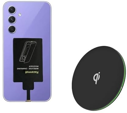 Ricevitore di ricarica wireless esterno tipo C 7,5 W compatibile con il telefono Samsung Galaxy A54 A34 A24 A14 5G con caricatore Qi