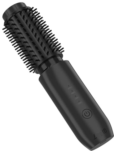 Leeko Cordless Hair Curler, 3 in 1 Cordless Hair Styler, 40mm Portable Cordless Hot Brush with 4 Temperatures, 7000 mAh USB Rechargeable Hot Hair Curler Black