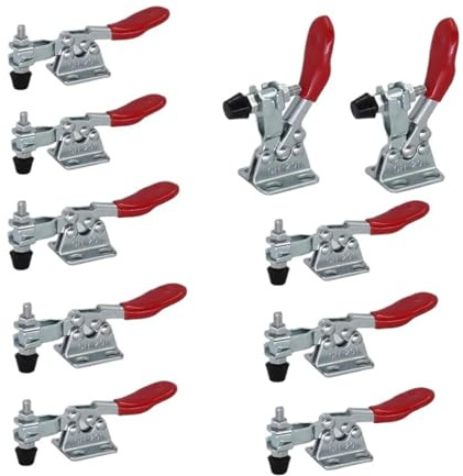 Morsetto a leva 10 pezzi GH-201 27 kg Morsetto a ginocchiera a sgancio rapido Morsetti orizzontali a forma di U Utensile manuale for barra