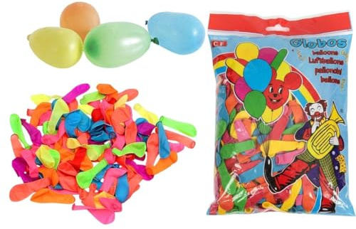 iChuches Lot de 1000 ballons multicolores pour décoration, fêtes, jeux, ballons à eau, modélisme, punch balls et célébrations
