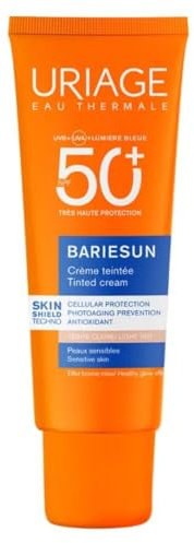 Uriage Bariesun Crema Colorata Chiara SPF 50+ Crema solare viso illuminante e protettiva, 50 ml