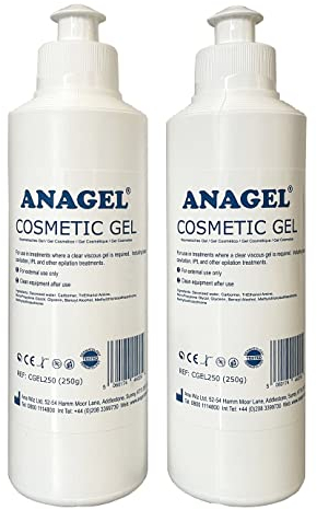 Anagel Cosmétique Gel, optimiza la depilación láser y el pulso de luz IPL - 250ml x2