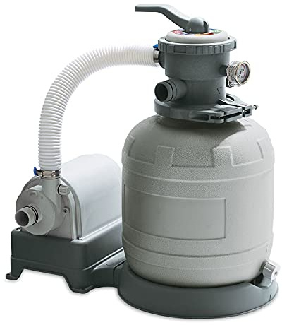 Summer Waves P53ST1600 Universal 12 Inch Sand Filter Pump Pool Cleaning System with 6 Function Handle for Above Ground Swimming Pool