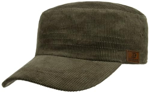 CapUniverse Cord Army Cap Militärmütze Damen Herren Baumwolle Sommer Winter Schirmkappe Oliv One Size