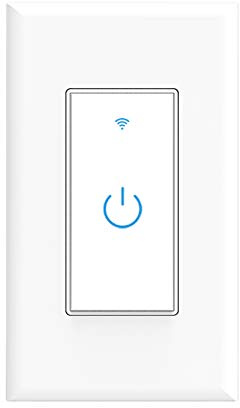 Smart Light Switch, WiFi Switch Touch Wall Switch 1 Gang, Compatible with Alexa Google Home