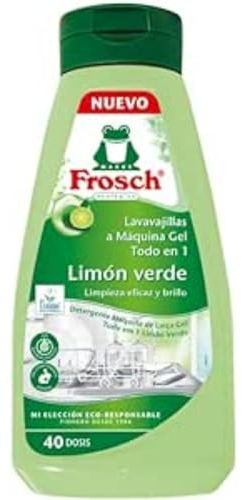 Frosch - Gel für die Maschine, alles in 1 mit grüner Zitrone, Reinigung und Glanz, ohne Mikroplastik und tierische Bestandteile, 40 Dosen - 650 ml