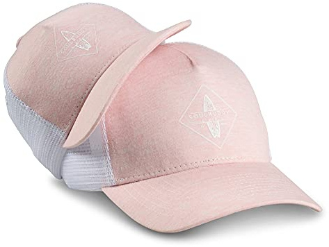 Soulbuddy Trucker Cap Damen Trucker Cap Kinder – 2er-Set Familien Outfit Set – Geschenk Muttertag – Muttertagsgeschenk – Partnerlook Mutter Tochter– Rosa-Weiß – One Size und Kids L