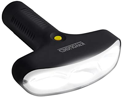 KryoLights starke LED-Taschenlampe: LED-Taschenlampe mit 180°-Lichtfeld-Technologie, 600 lm, 7,2 W, IP44 (batteriebetrieben, mit Handgriff, Arbeitsleuchte)