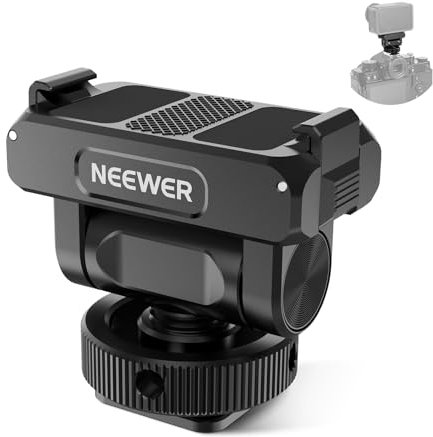NEEWER Mount Adapter Compatible with DJI Osmo 360 / Action 5 Pro/4/3, Metal Magnetic Quick Release Action Camera Adapter Mount with 160° Tilt, Cold Shoe, 1/4 Thread, AC012