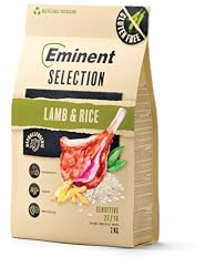 Eminent Selection Sensitive Nourriture pour Chiens sensibles Poisson et Insecte (sans céréales) Agneau et Riz (sans Gluten) Hypoallergénique et Facile à digérer (2 kg, Agneau et Rice)