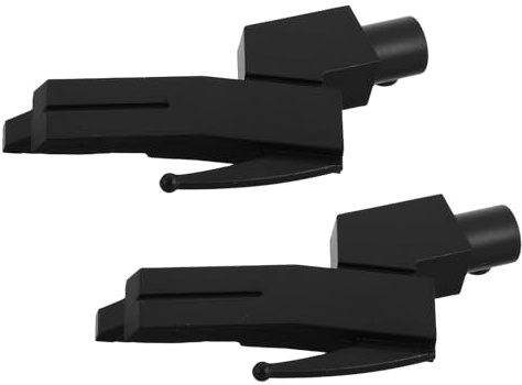COHEALI Supporto Porta Cartuccia per Giradischi in Plastica Nero, Staffa a Montaggio Rapido, Set da 2 Pezzi per Accessori Vintage e Stile Elegante