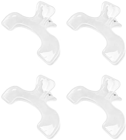 Transparent Book Clip Page Holder - 4 Pcs Clear Book Holder for Reading, Portable Bookmark Accessories, Paper Clamps for Book, Magazine, Notebook, Hands-Free Reading for Home, School, Office