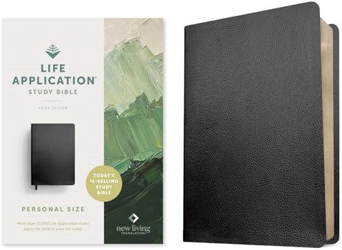 NLT Life Application Study Bible, Third Edition, Personal Size (Bonded Leather, Black, Red Letter)