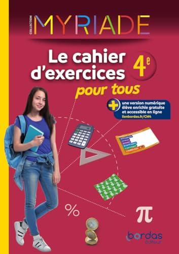 Myriade Le cahier d'exercices pour tous 4e