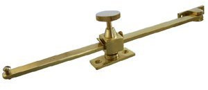 Screw Down Casement Window Stay 305mm - Polished Brass