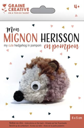 Kit Pompon - Hérisson - 6 x 5 cm