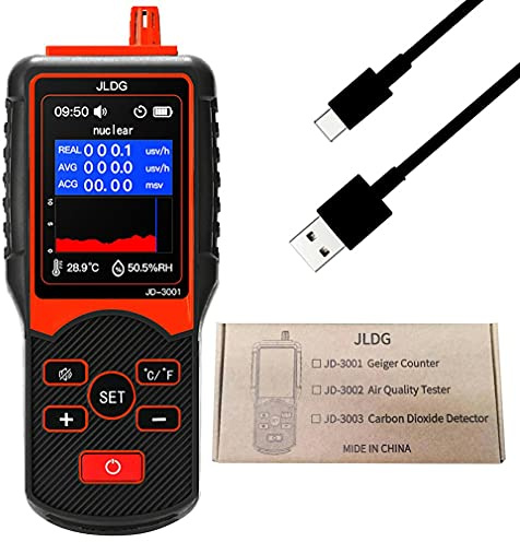 HFCCJD-3001 Geiger Counter and Electromagnetic Radiation Detector Temperature and Humidity Measurement with Data Export Function