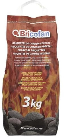 BOLSA BRIQUETAS CARBON VEGETAL 3 KGS