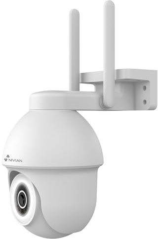 NIVIAN - Cámara PTZ WiFi 2.4Ghz Half4K 2560x1440 | Detección de Movimiento y Humanos | Compatible con Alexa y Google Home | Control App Tuya