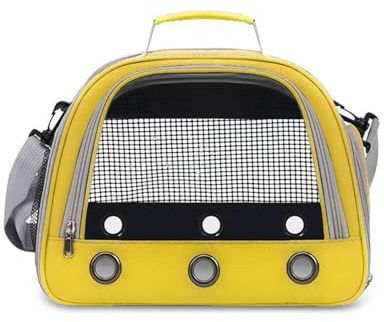 Bolsa Plegable para Transportar Animales pequeños Caja de Transporte para Mascotas pequeñas Bolsa Transpirable para hámsters (Amarillo)