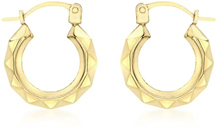 CARISSIMA Women's 9ct Yellow Gold Creole Earrings